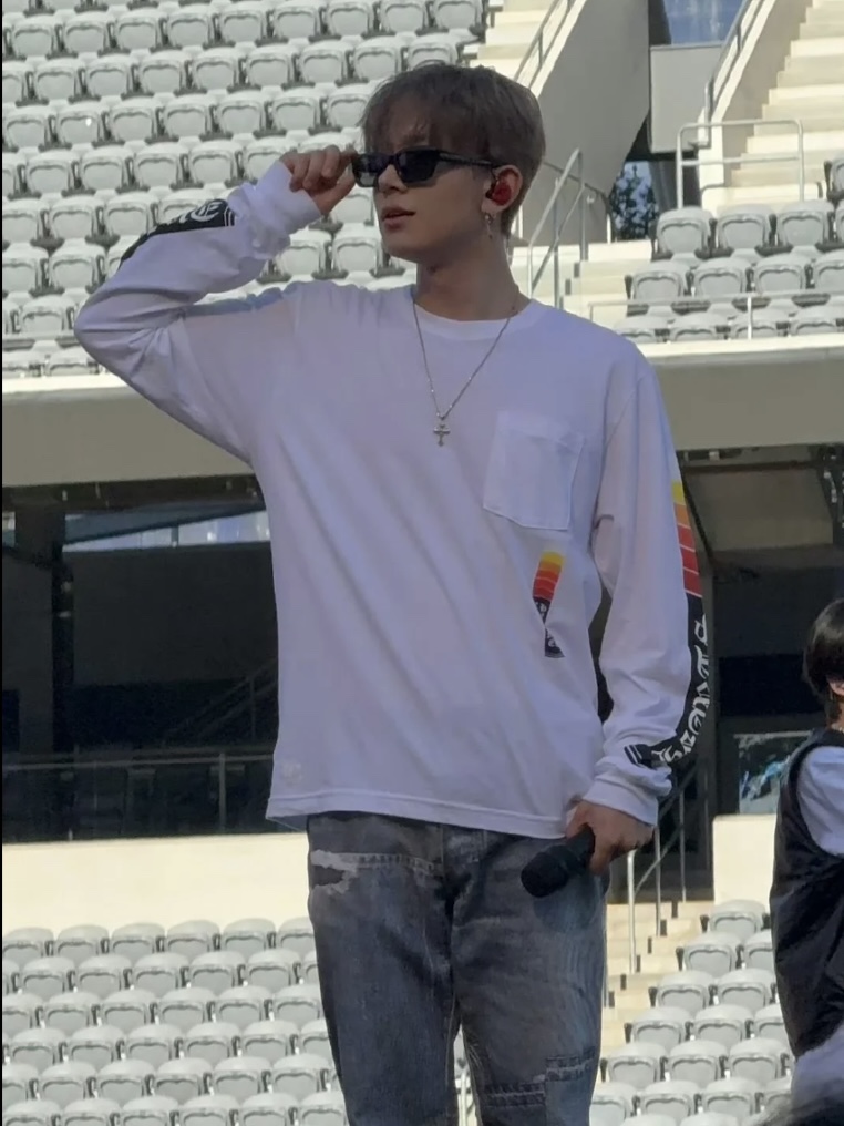 Heeseung Evan Inspired Chrome Hearts Sunset Gradient Long Sleeve T-Shirt