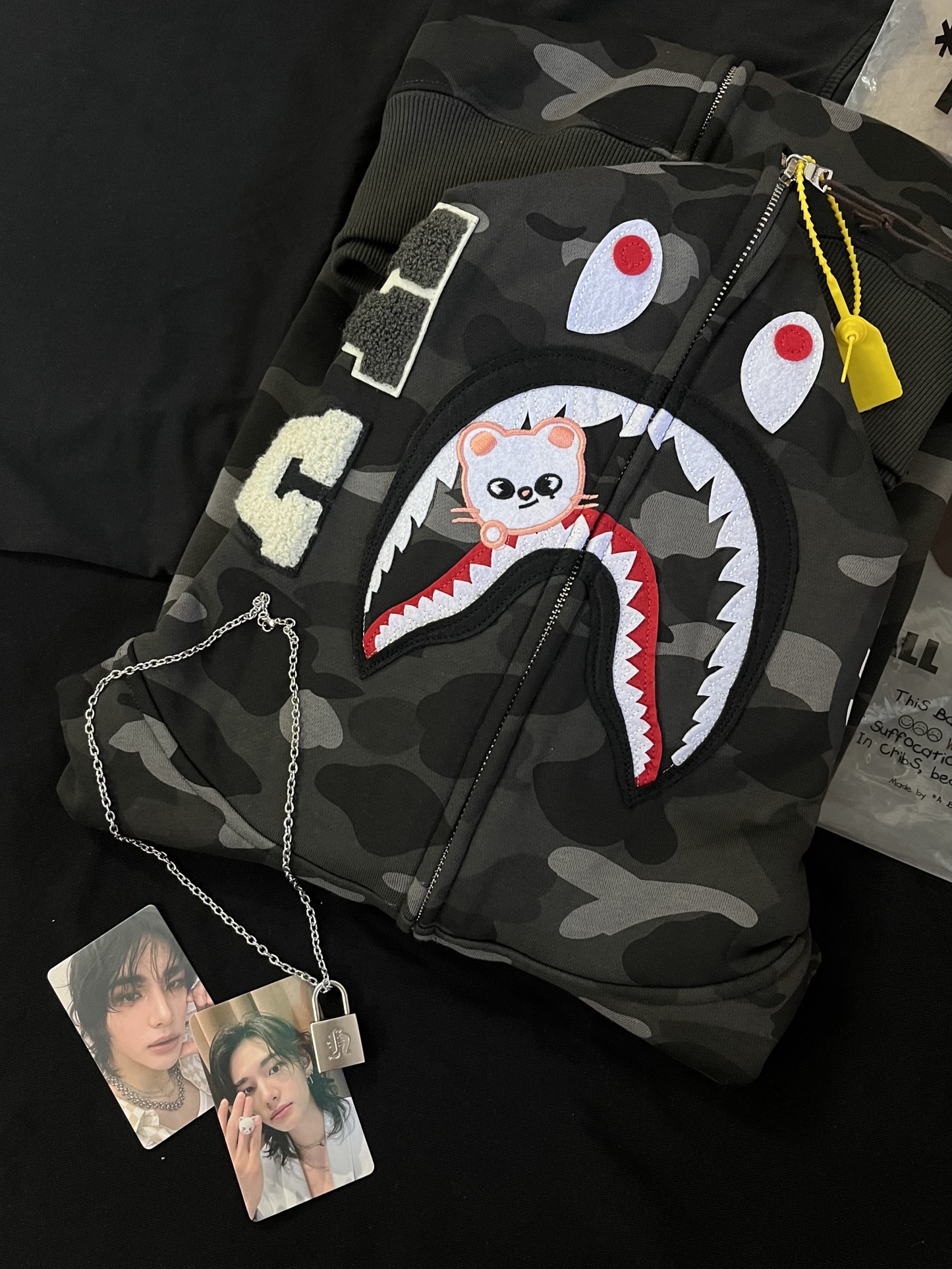 StrayKids Hyunjin BAPE Inspired Bape camo zip-up  hoodie-Stray Kids