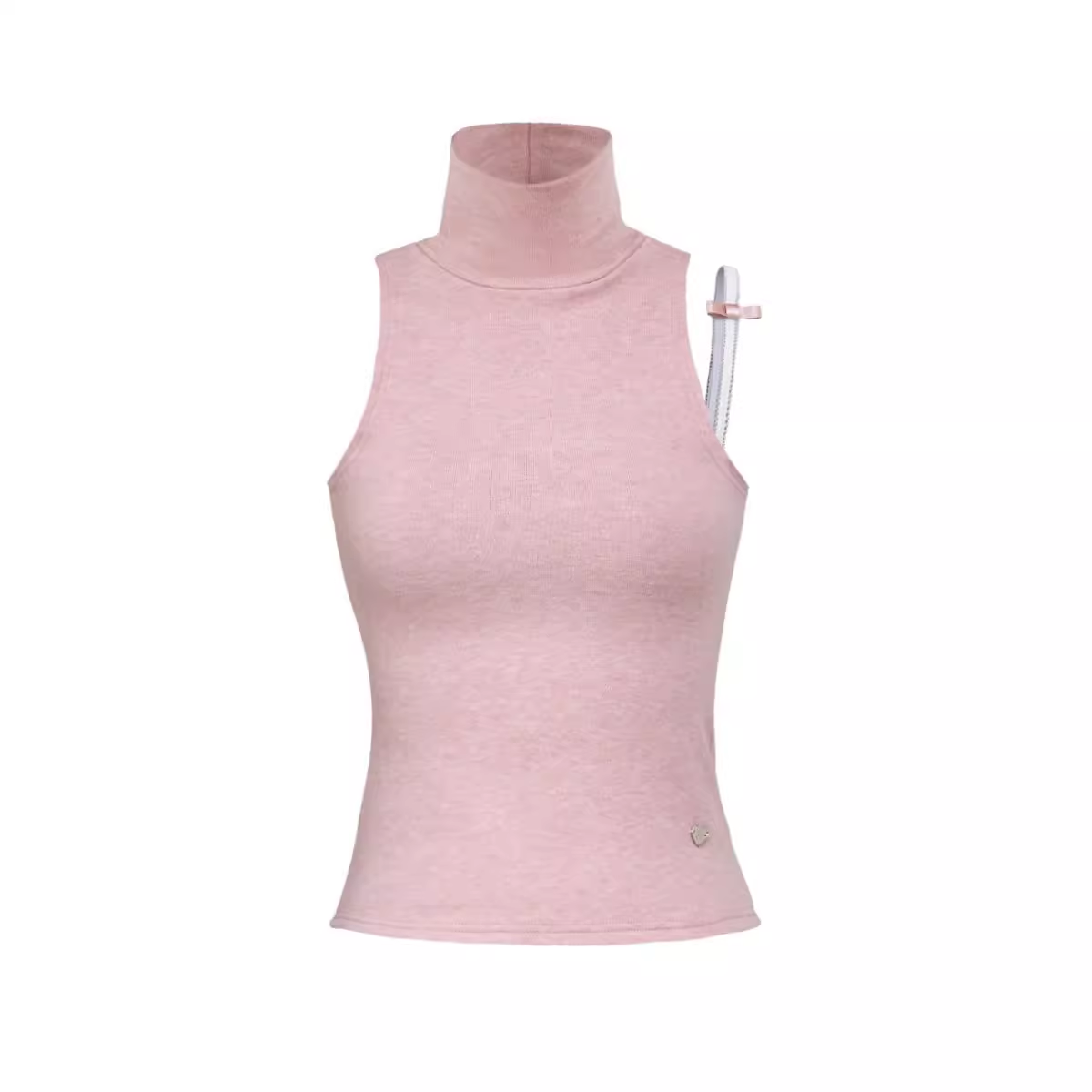 IVE REI Inspired Pink Turtleneck Sleeveless Knit Top