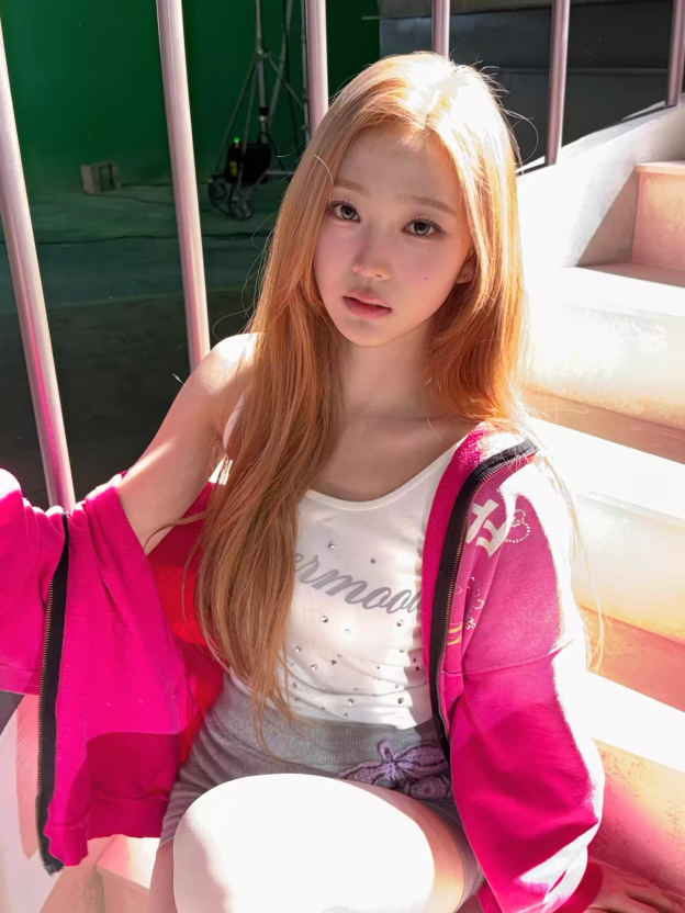 Hearts2hearts Stella Inspired Vintage Pink Oversized Graphic Zip-Up Hoodie