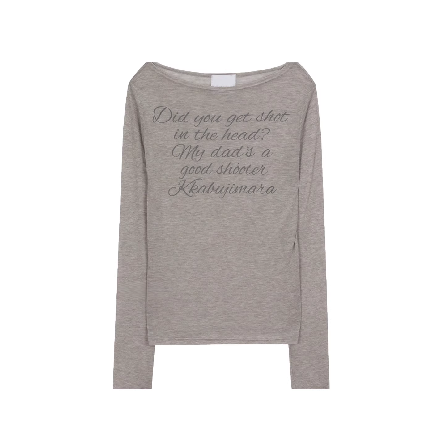 Blackpink Jennie Inspired Lettering Sheer Long Sleeve