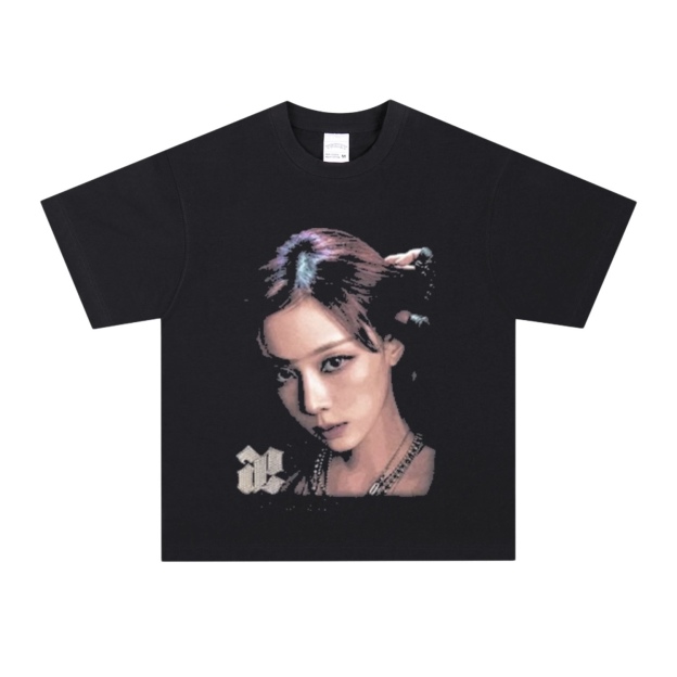 AESPA Custom Member Printed Retro Washed T-Shirt