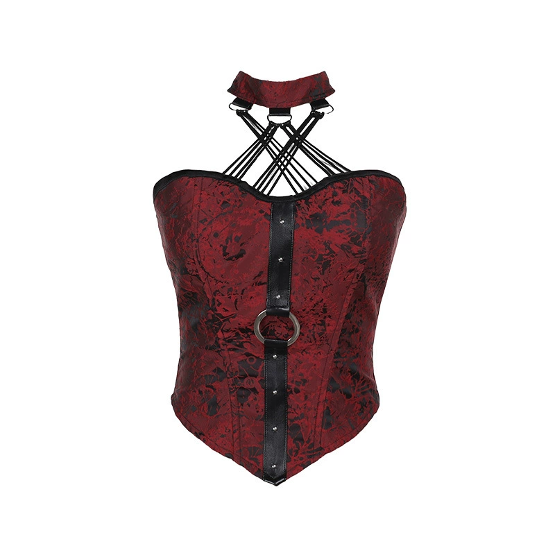 Jacquard Bustier Halter Tube Top-Straykids concert outfitidea for STAY