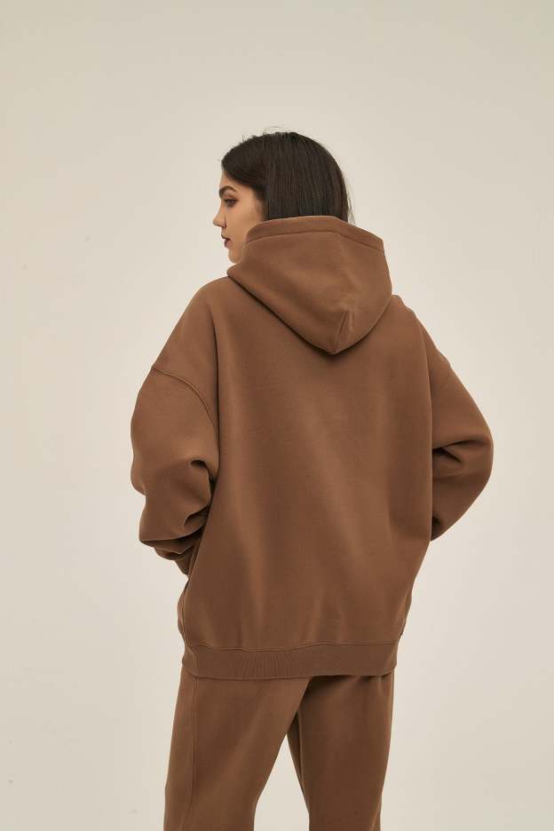 Coffee&Brown-Oversized hoodie sets