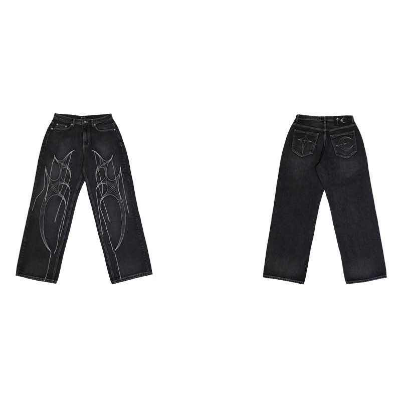 Enhypen NiKi inspired Distressed Washed Black Short Wide-Cut Denim Jacket & Jeans pants Set