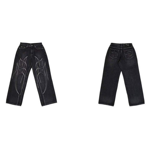 Enhypen NiKi inspired Distressed Washed Black Short Wide-Cut Denim Jacket & Jeans pants Set