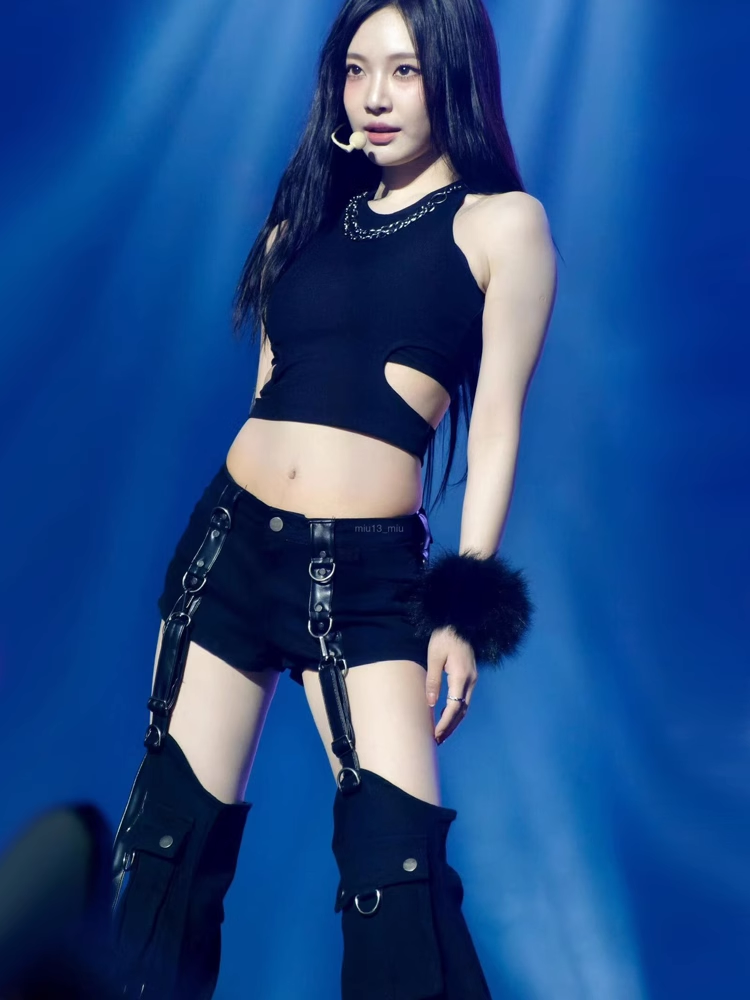 whiplash Black undershirt set-NingNing Aespa