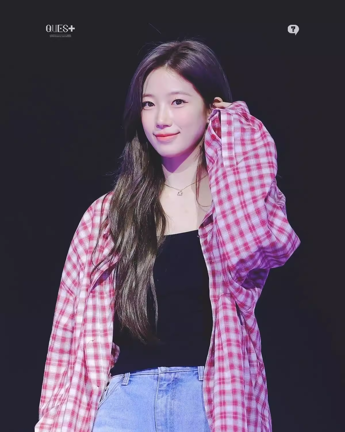 LE SSERAFIM Kazuha Inspired Red Plaid Shirt