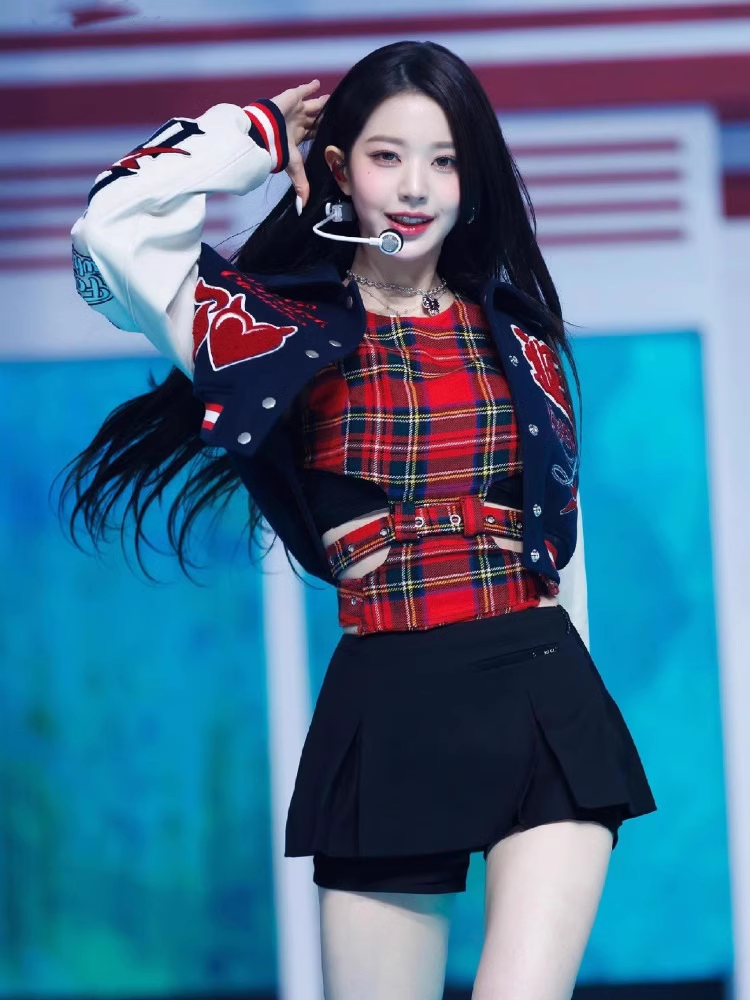 IVE Kitsch Short Baseball Jacket-wonyoung IVE