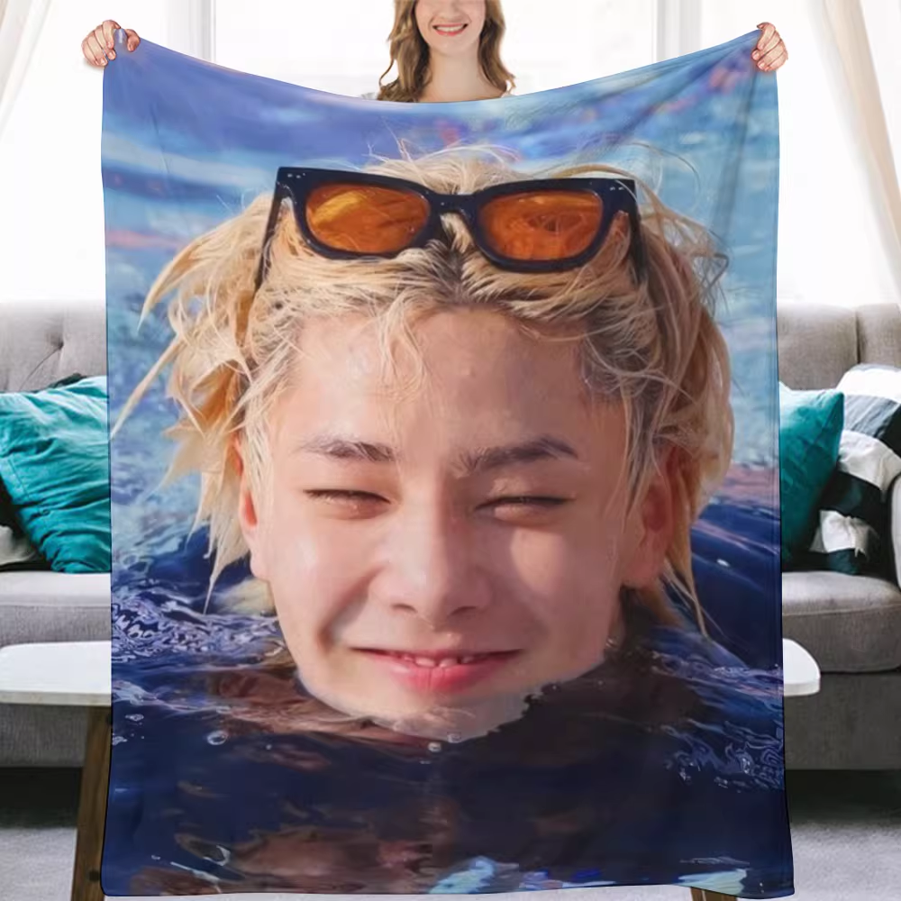 Stray kids I.N Fanmade Flanne Blanket - Kpop Concert Fan Blanket-Straykids