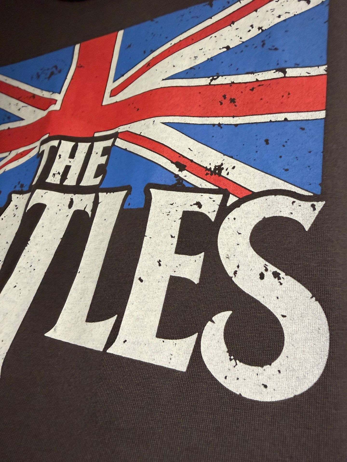 Cortis Martin Inspired The Beatles British Flag Washed Distressed T-Shirt