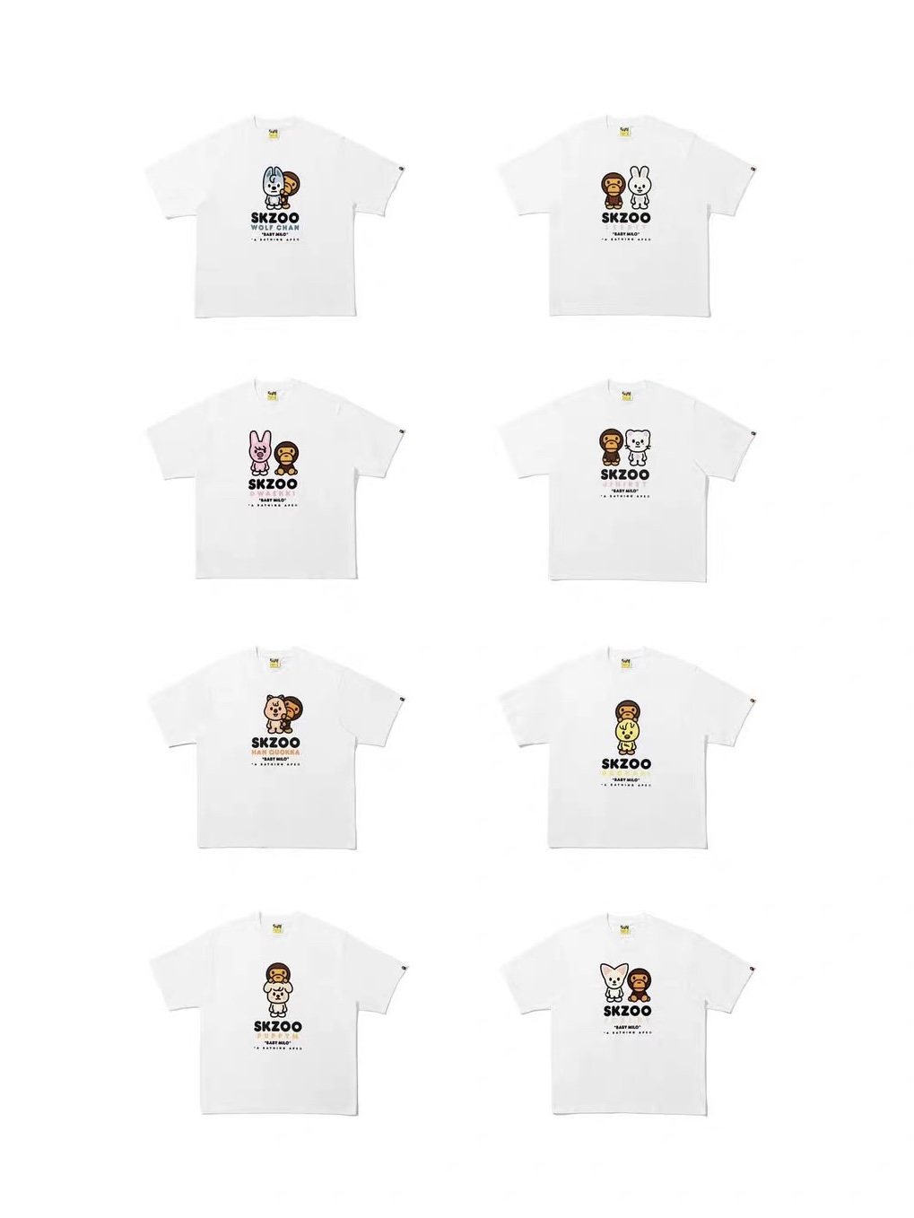 Straykids Bape Inspired Family Milo Tee