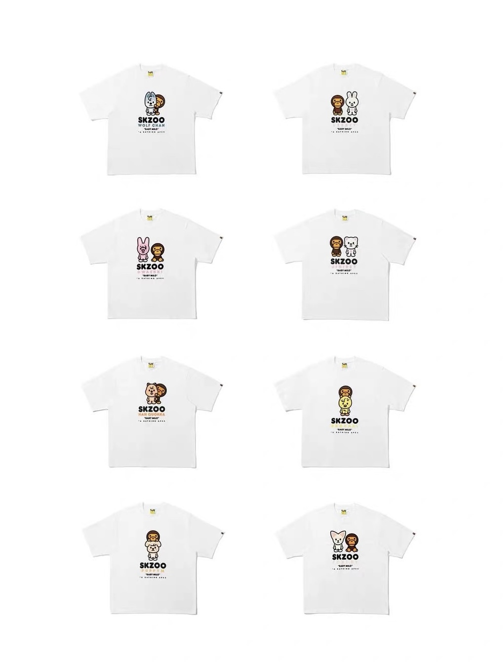 Straykids Bape Inspired Family Milo Tee