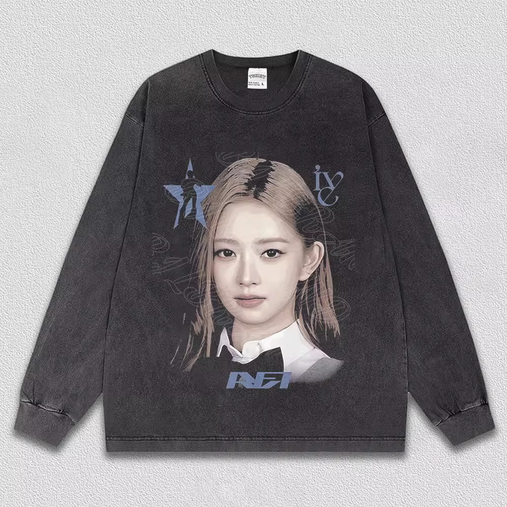 IVE Member Retro Portrait Graphic T-Shirt