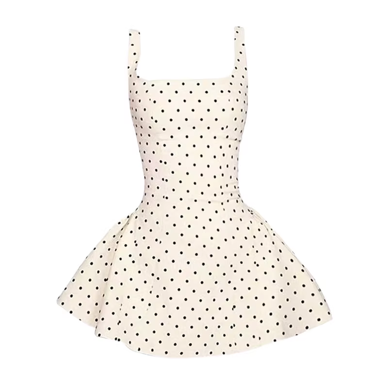 Slim fit square neck vest A swing dress-Blackpink Jennie