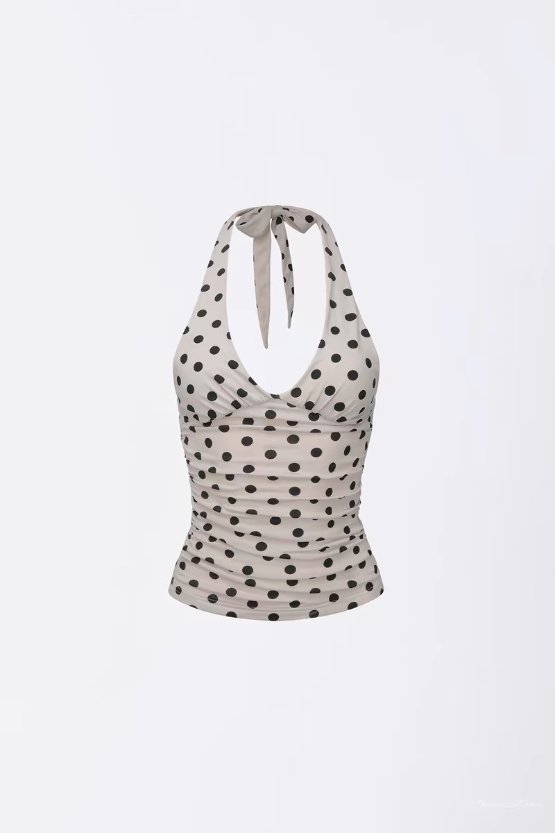 BabyMonster Asa Inspired Polka Dot Halter Top