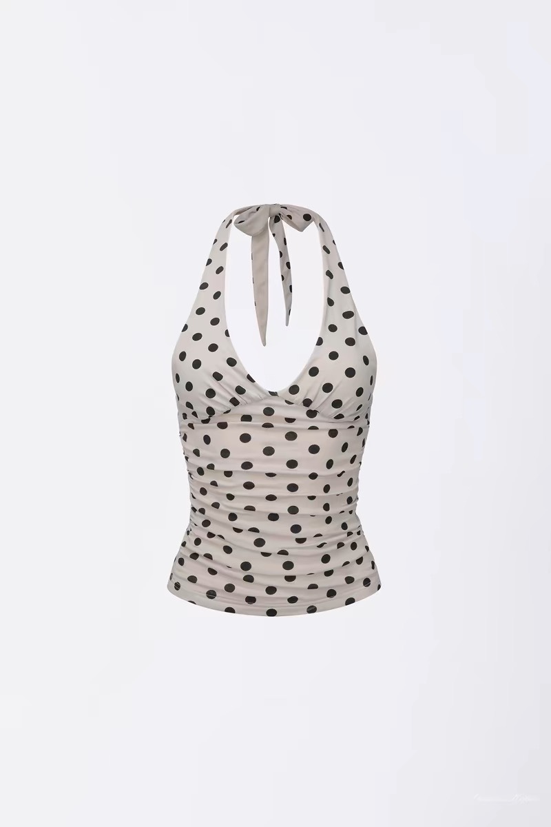 BabyMonster Asa Inspired Polka Dot Halter Top