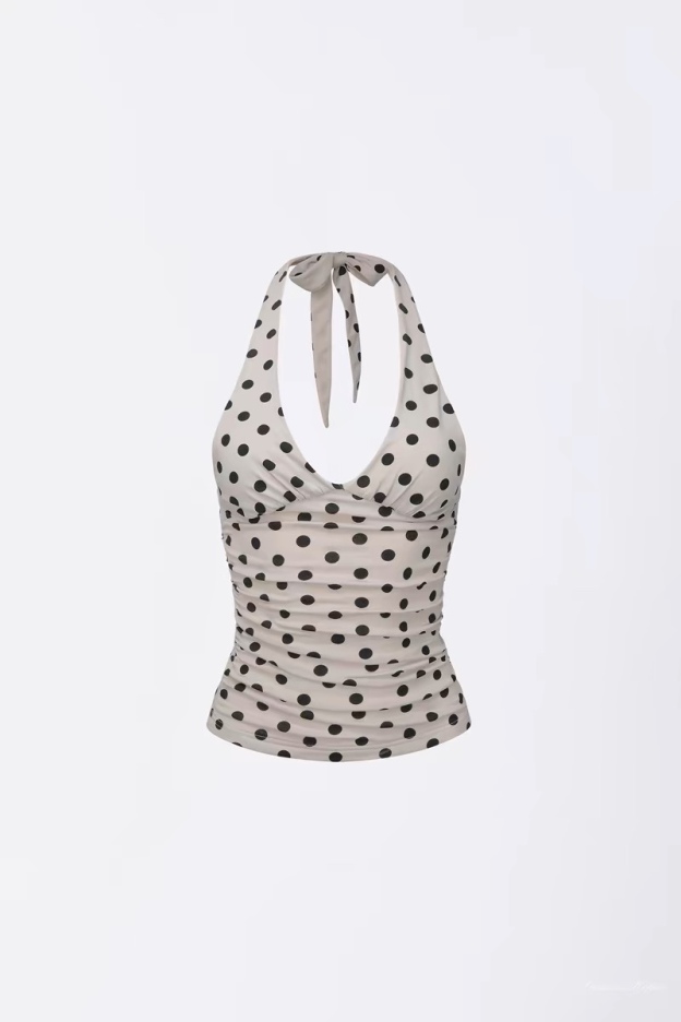BabyMonster Asa Inspired Polka Dot Halter Top