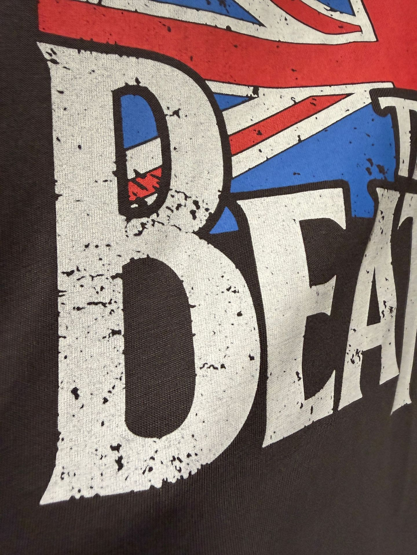 Cortis Martin Inspired The Beatles British Flag Washed Distressed T-Shirt