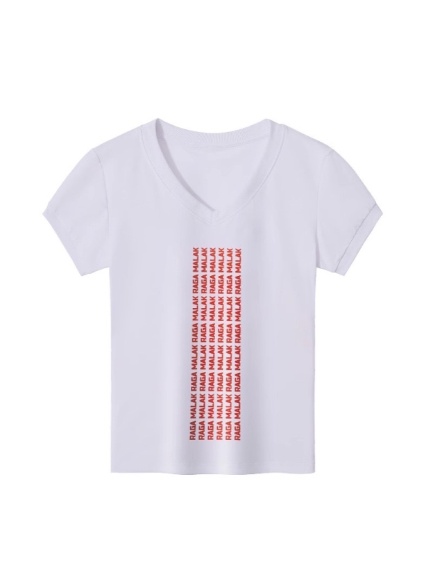 Blackpink Jennie Inspired Letter Print Fitted Tee  
