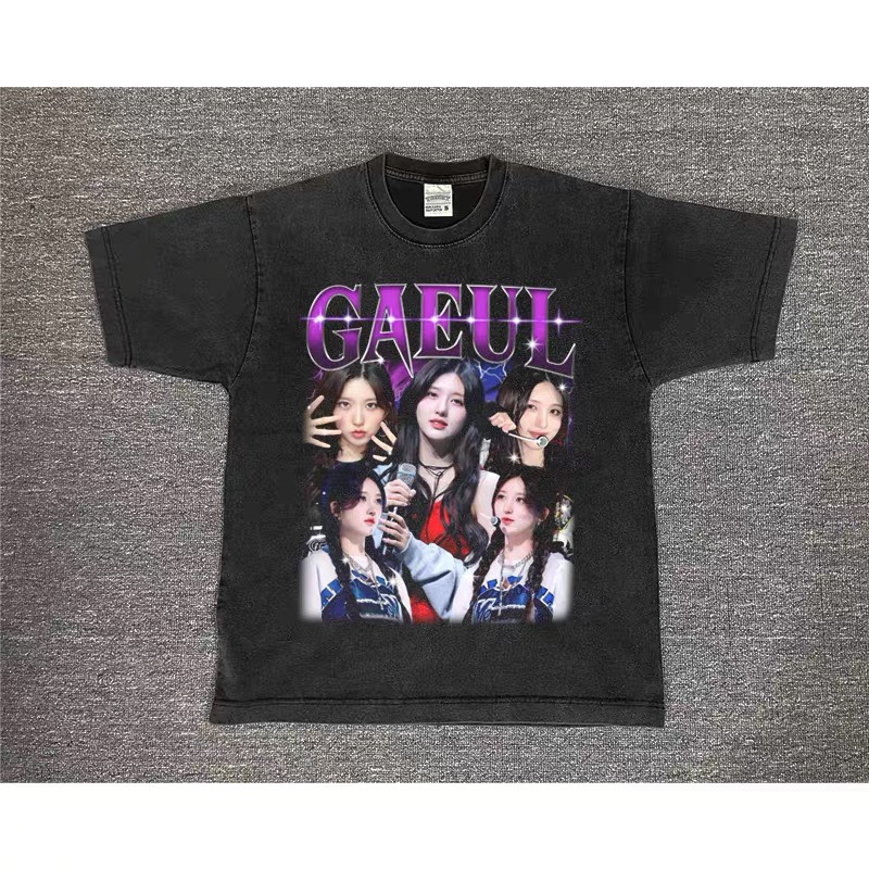 IVE Custom Member Printed Retro Washed T-Shirt