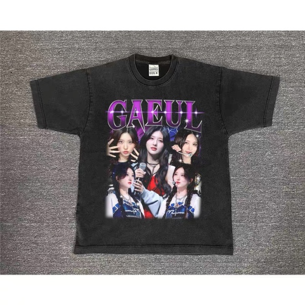 IVE Custom Member Printed Retro Washed T-Shirt