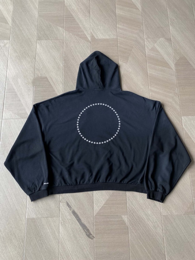 ENHYPEN Sunghoon Inspired Vintage Washed Badge Black Hoodie