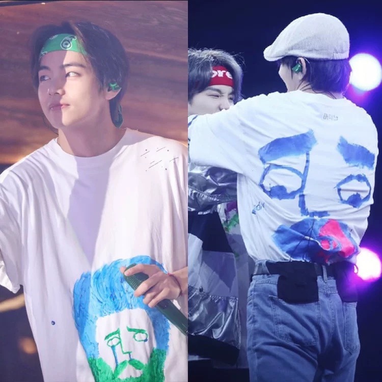 BTS Concert Inspired Graffiti Style Tee tshirt