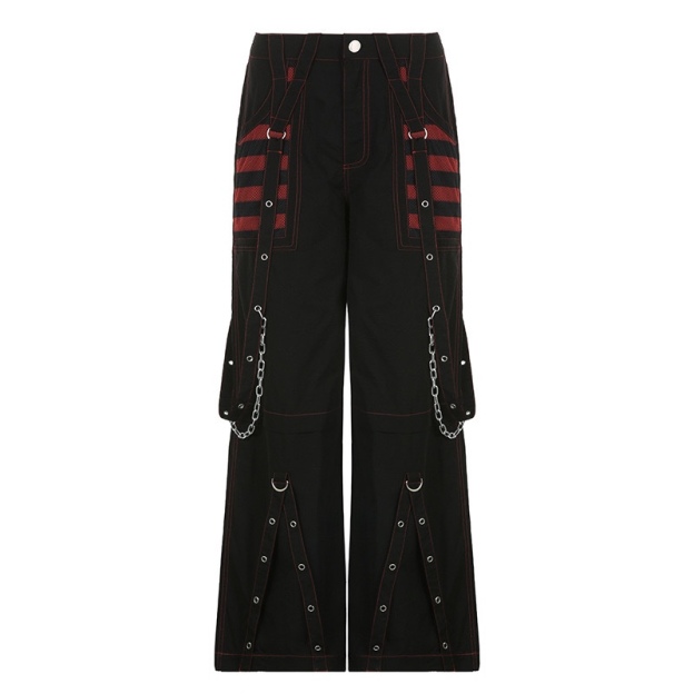 Straykids Seungmin Black Red Gothic Style inspired Jeans Pant-Stray Kids