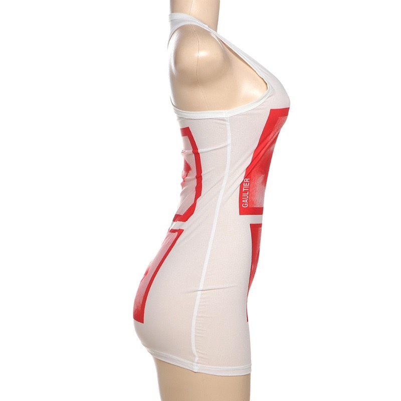 Blackpink Jennie Inspired Sleeveless Graphic Dress