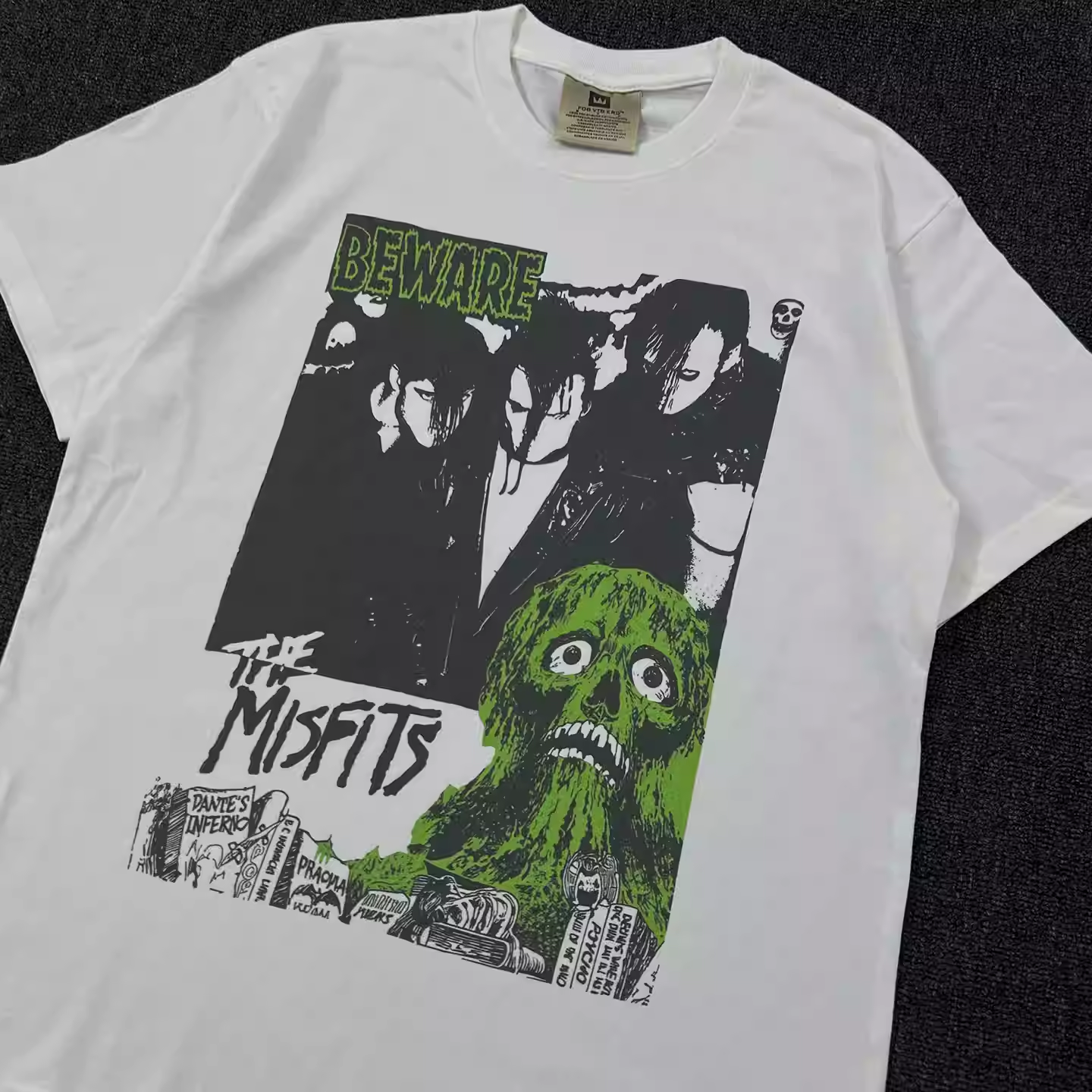 IVE Yujin Inspired The Misfits Beware Horror Punk Band T-Shirt 