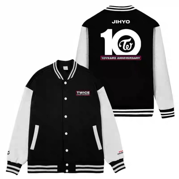 TWICE 10TH ANNIVERSARY Merch Inspired Baseball Jacket