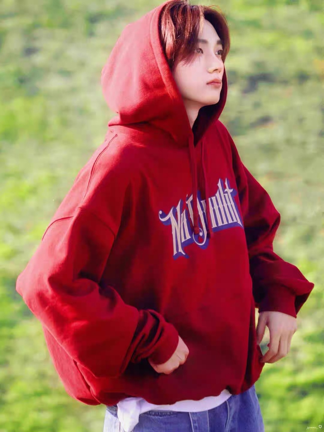 BOYNEXTDOOR Sungho Inspired No Doubt Burgundy Hoodie