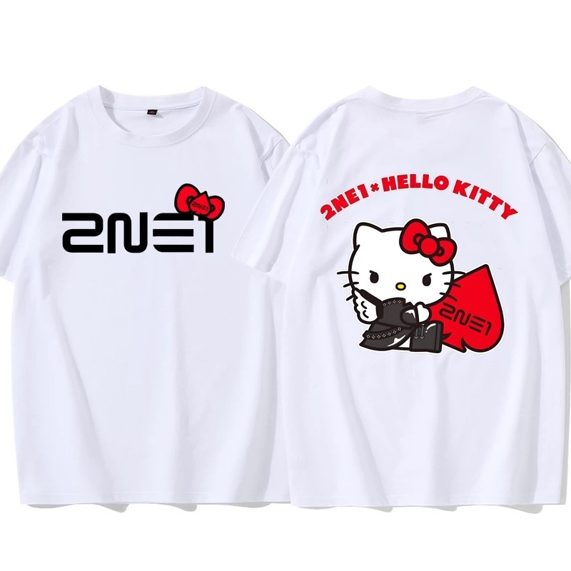 2NE1 15th Anniversary Hello Kitty Hoodie tshirt Set