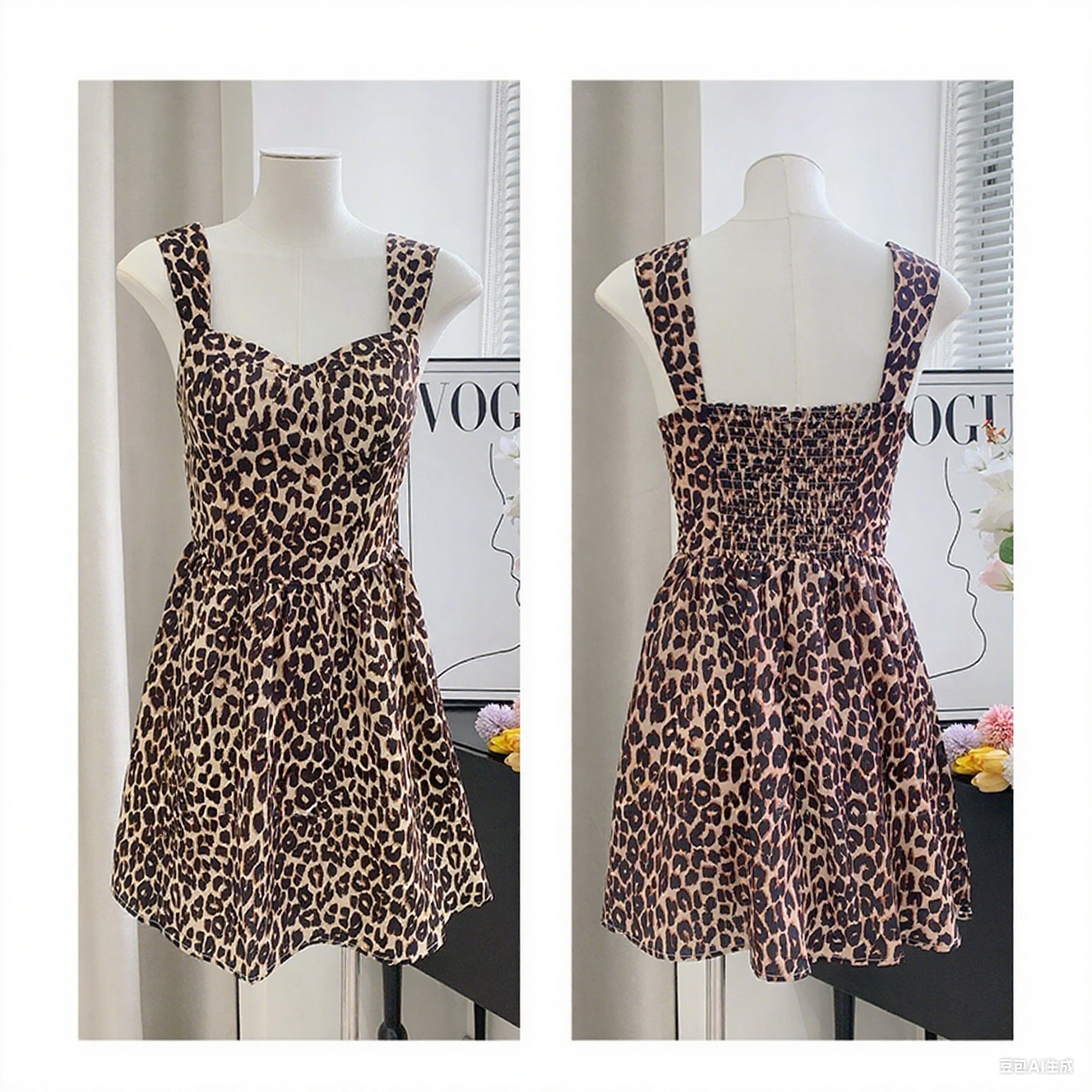 Aespa Karina Inspired Leopard Print Cami Dress