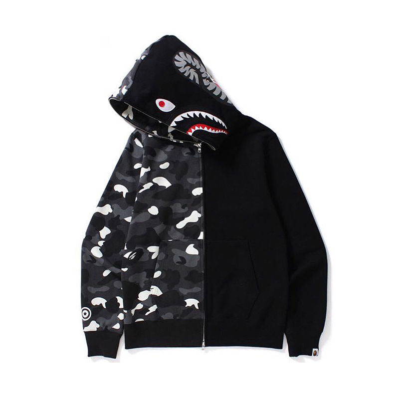 Boynextdoor Taesan Camo Bape shark Print inspired zip up hoodie jacket