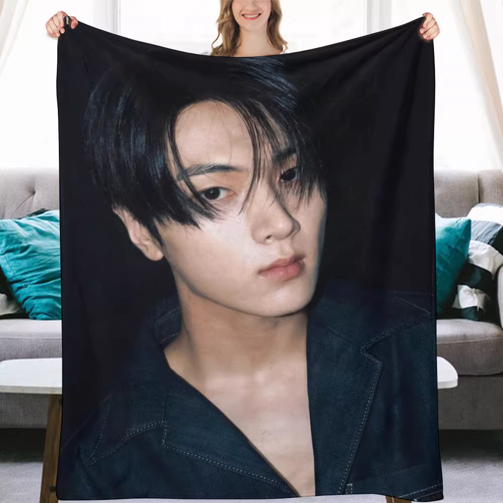 Enhypen Jay Fanmade Flanne Blanket - Kpop Concert Fan Blanket