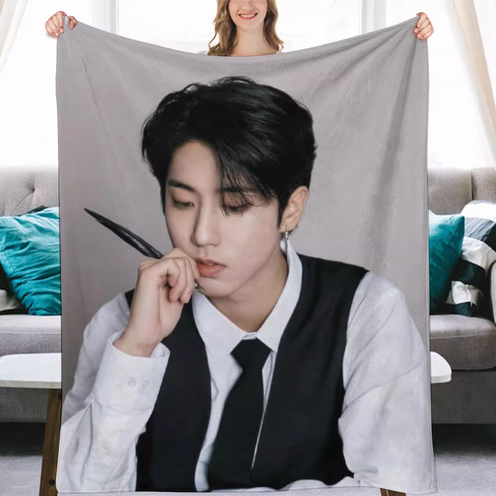 Stray kids Han Fanmade Flanne Blanket - Kpop Concert Fan Blanket-Straykids