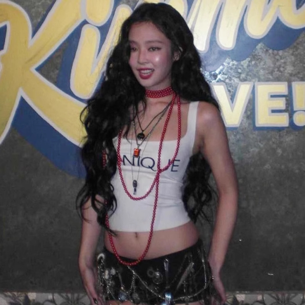 Jennie Monogrammed Printed Slimming Camisole-Blackpink Jennie