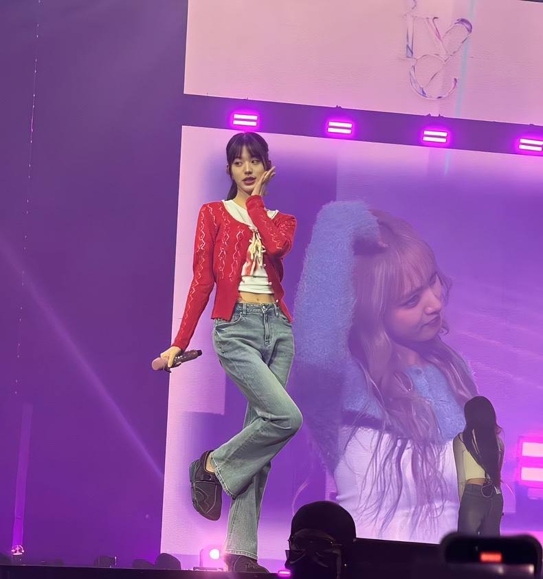 IVE Wonyoung Inspired Bow Beaded Tee