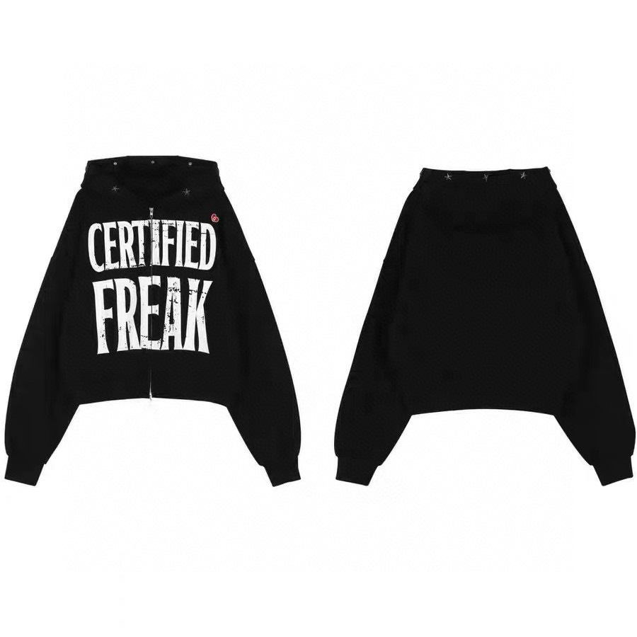 Boynextdoor Leehan&Zico Inspired Certified Freak Graphic Zip-Up Hoodie