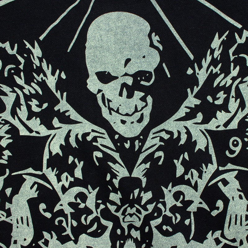 Aespaa Giselle Inspired Heart Devil Graffiti Printed Zip Up Hoodie