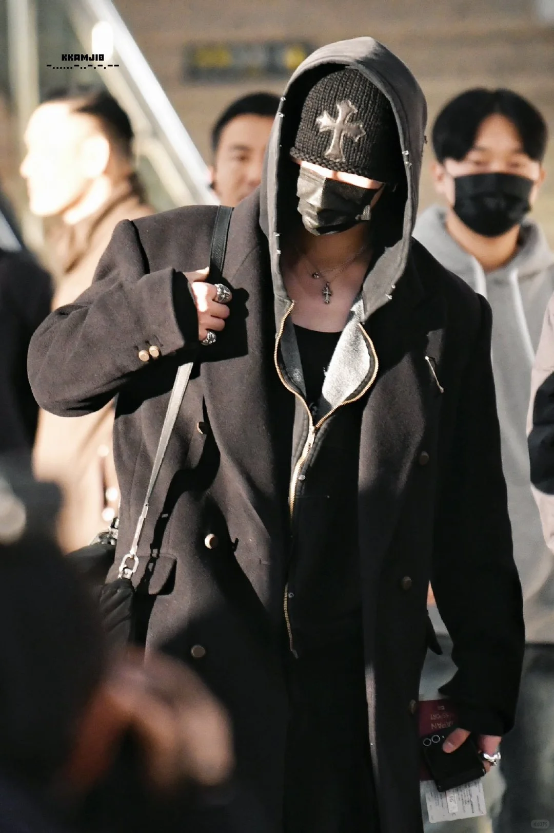 Enhypen NIKI inspired Chrome Hearts Style Cross Patch Knit Beanie