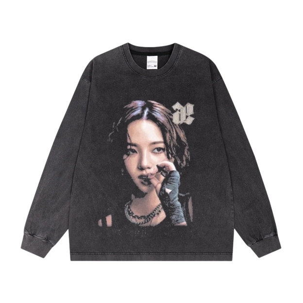 AESPA Custom Member Printed Retro Washed T-Shirt