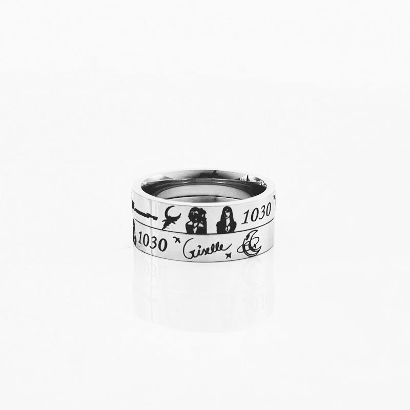 Aespa Giselle Fanmade Birthdate Signature Ring-