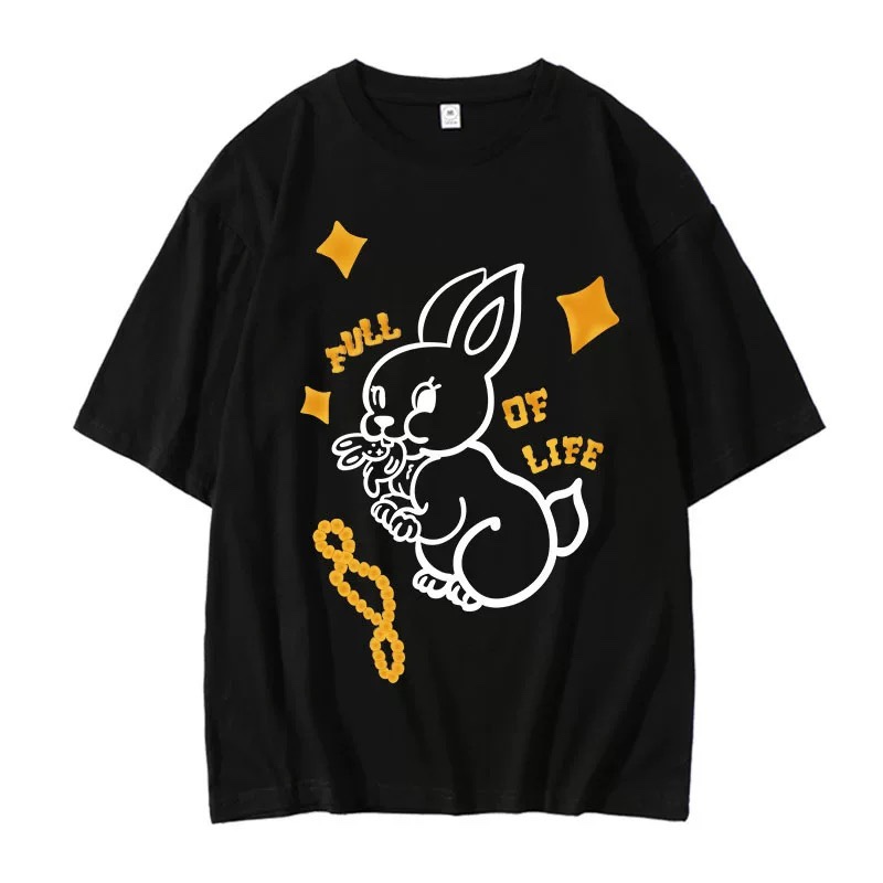 Newjeans inspired bunny print oversized t-shirt