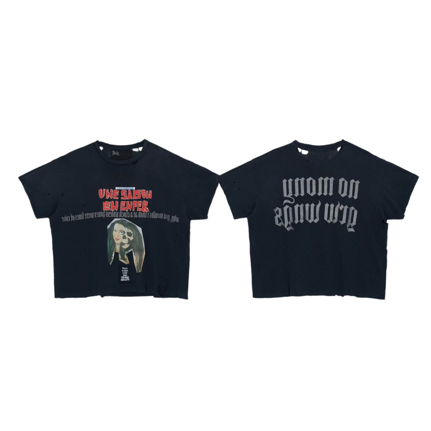 Stray kids Hyunjin Inspired Une Saison En Enfer Distressed T-shirt-Straykids