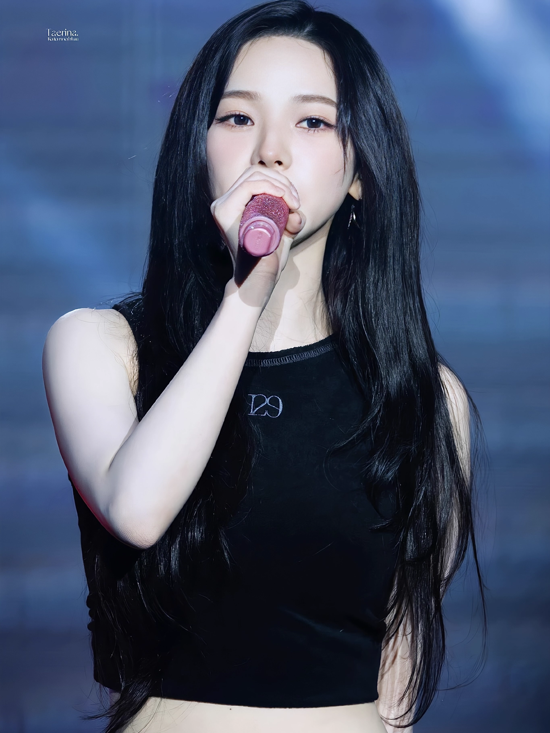 Aespa Karina Inspired Blackp Sleeveless Tank Top