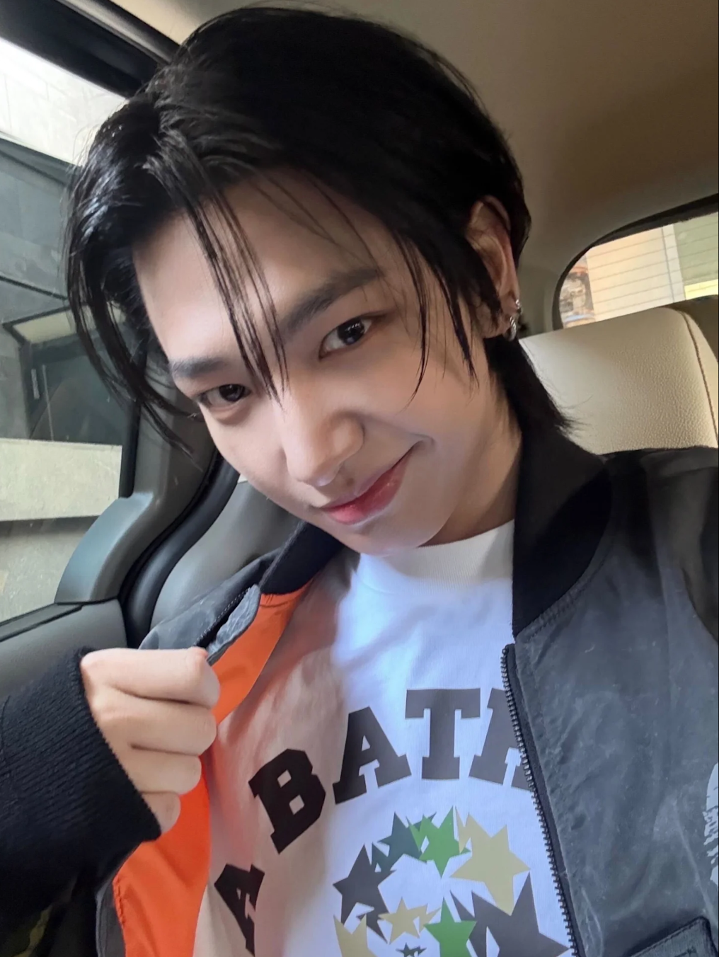 Boynextdoor Jaehyun Inspired Bape Star Pattern College Logo T-Shirt