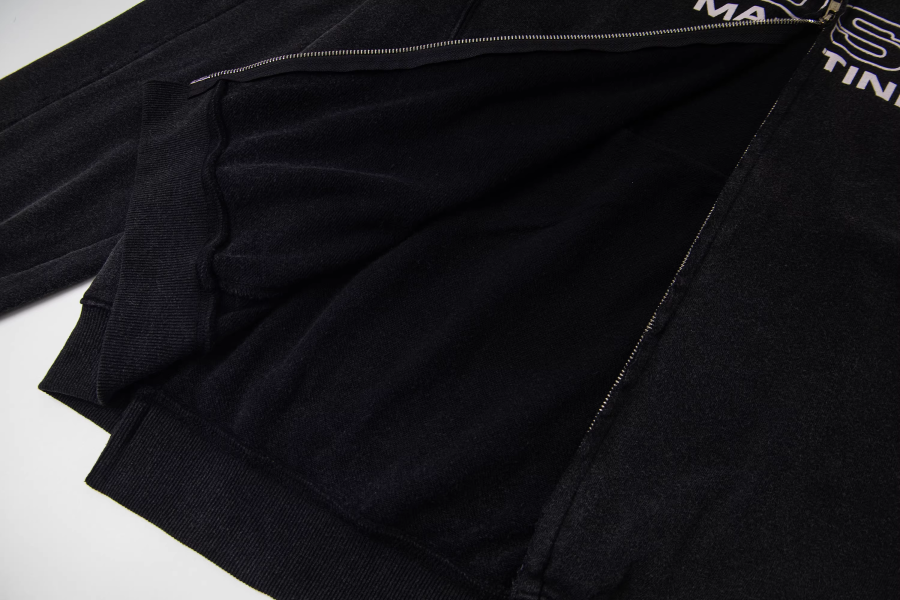 Aespa Winter Inspired Logo-Print Washed Bomber Jacket